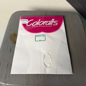 Coloralls Pantyhose Panties All In One Sandalfoot White Size C-D Vintage NOS